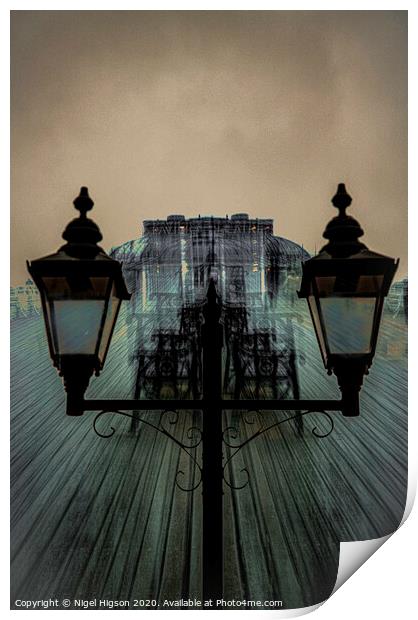 Cromer Pier abstract Print by Nigel Higson