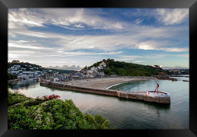 Looe River and Banjo Pier Framed Print by Oxon Images