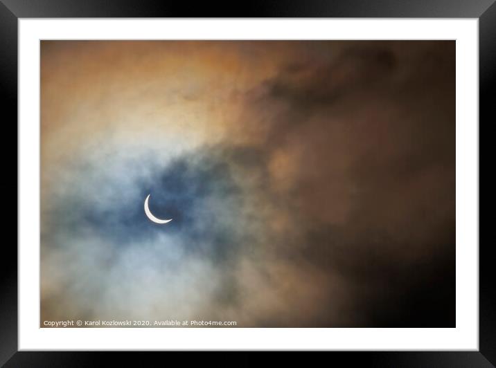 Solar Eclipse Framed Mounted Print by Karol Kozlowski
