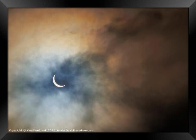 Solar Eclipse Framed Print by Karol Kozlowski