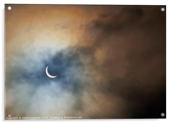 Solar Eclipse Acrylic by Karol Kozlowski