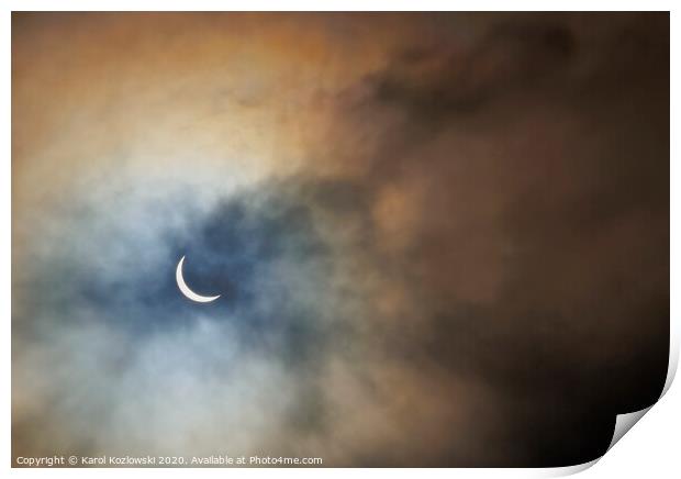 Solar Eclipse Print by Karol Kozlowski