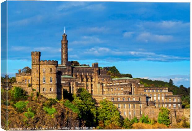 Calton Hill in Edinburgh Canvas Print by Karol Kozlowski