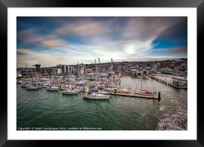 Shepards Marina Isle Of Wight Framed Mounted Print by Wight Landscapes
