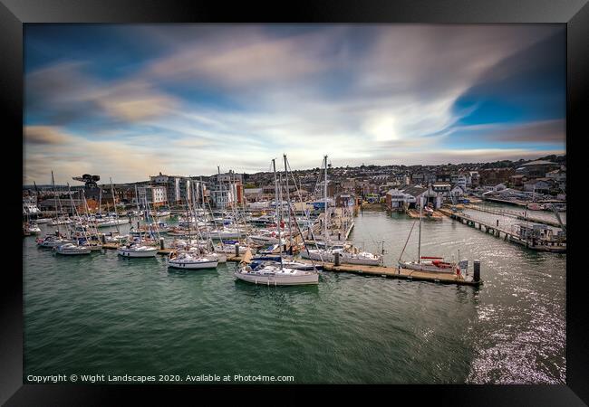 Shepards Marina Isle Of Wight Framed Print by Wight Landscapes
