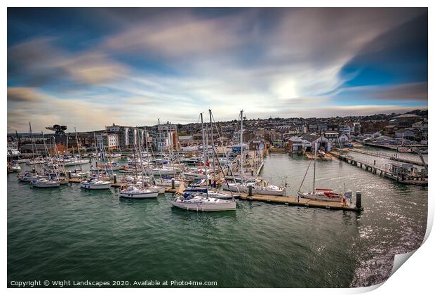 Shepards Marina Isle Of Wight Print by Wight Landscapes
