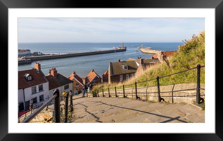 199 steps down to Whitby Framed Mounted Print by Jason Wells