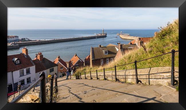 199 steps down to Whitby Framed Print by Jason Wells