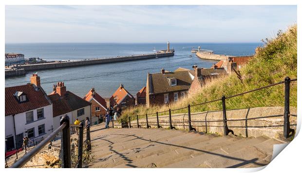 199 steps down to Whitby Print by Jason Wells