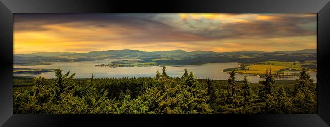 Panorama of Lipno lake. South Bohemian region.Czechia. Framed Print by Sergey Fedoskin