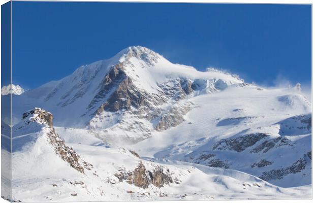 Gran Paradiso Mountain in Winter Canvas Print by Arterra 