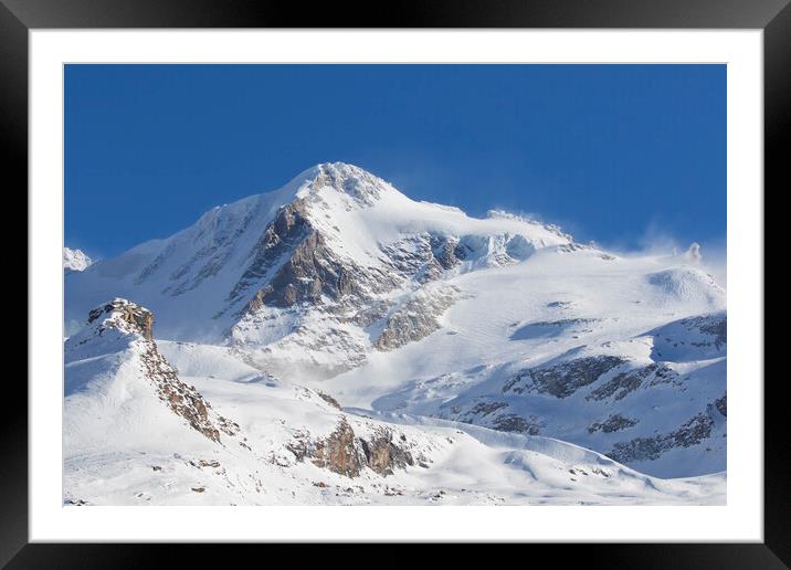 Gran Paradiso Mountain in Winter Framed Mounted Print by Arterra 