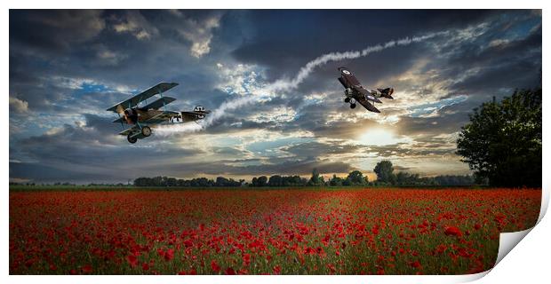 Dogfight over Flanders Print by David Tyrer