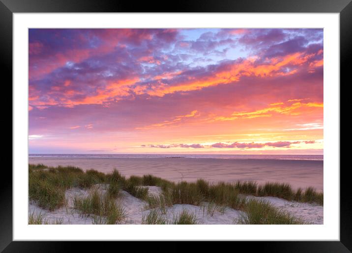 Dunes on Texel at Sunset Framed Mounted Print by Arterra 