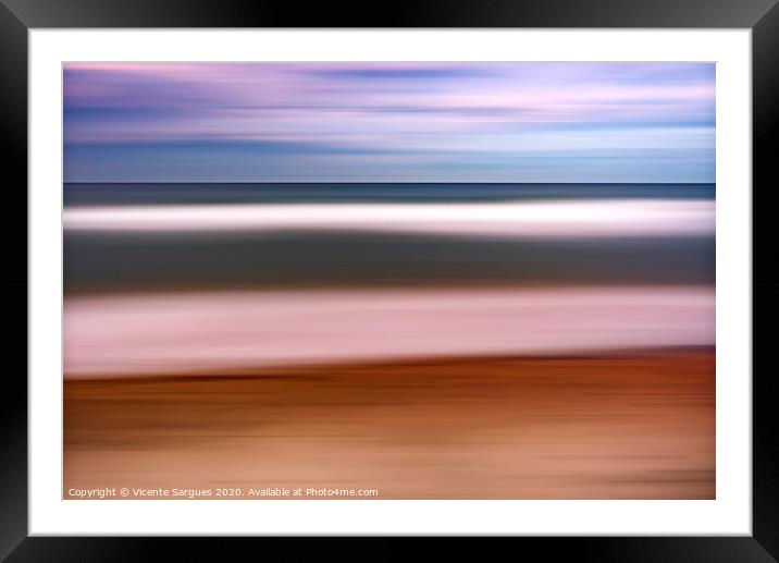 Colorful eastern sunset. Abstract Framed Mounted Print by Vicente Sargues