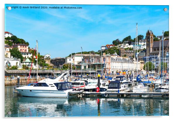 Torquay marina devon Acrylic by Kevin Britland