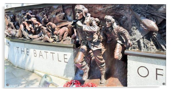  The Battle of Britain Monument Acrylic by M. J. Photography