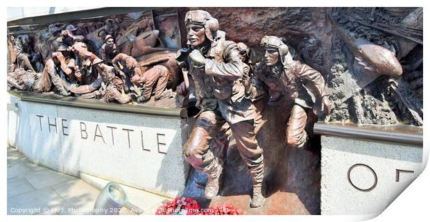  The Battle of Britain Monument Print by M. J. Photography