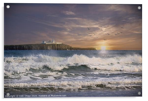 Early morning on the Farnes Acrylic by Colin Chipp