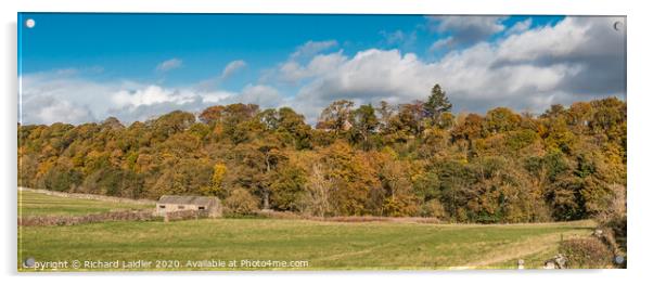 Autumn Panorama at Whorlton, Teesdale Acrylic by Richard Laidler