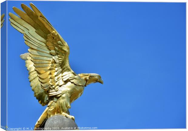 Golden Eagle, part of the Royal Air Force Memorial Canvas Print by M. J. Photography