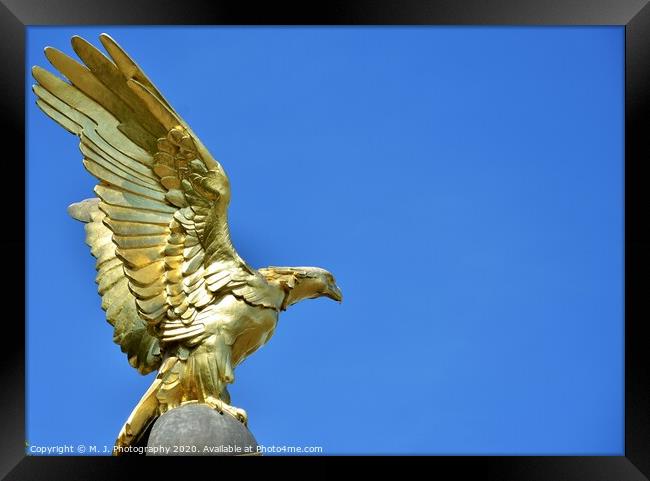 Golden Eagle, part of the Royal Air Force Memorial Framed Print by M. J. Photography