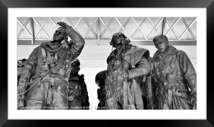 Bomber Command Memorial, London Framed Mounted Print by M. J. Photography