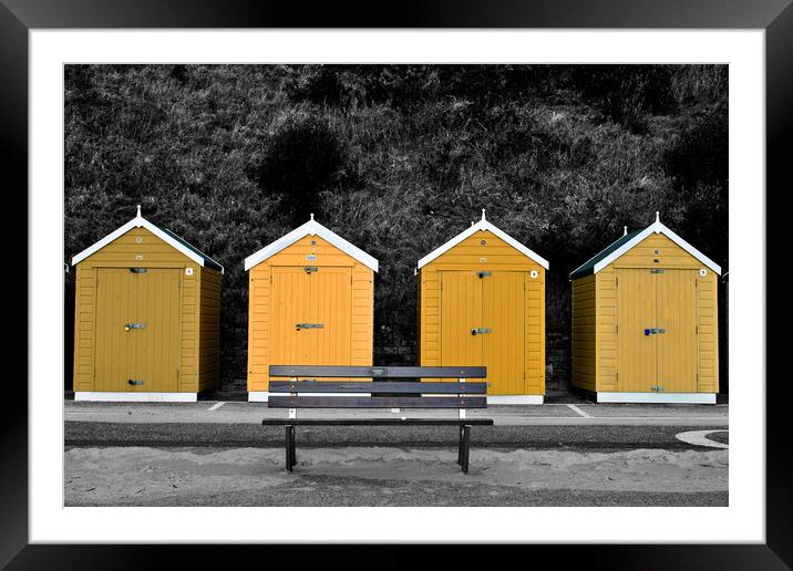 Bournemouth Beach Huts Dorset England Framed Mounted Print by Andy Evans Photos