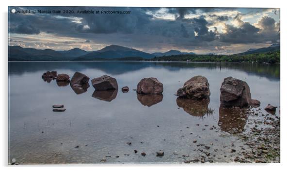 Loch Lomond Acrylic by Marcia Reay