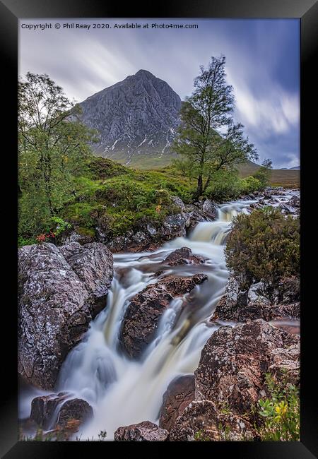 Waterfall in Glencoe Framed Print by Phil Reay