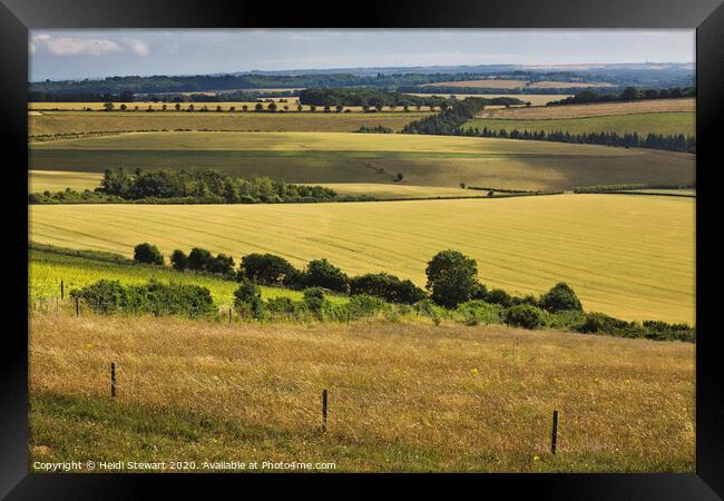 South Downs in Hampshire Framed Print by Heidi Stewart