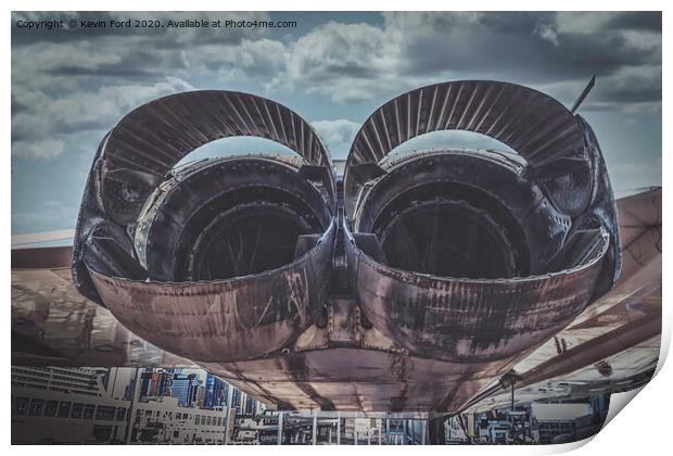 Concorde Engines Print by Kevin Ford