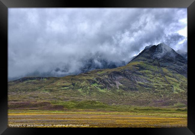 Rolling Clouds on the Mountains Framed Print by Jacqi Elmslie