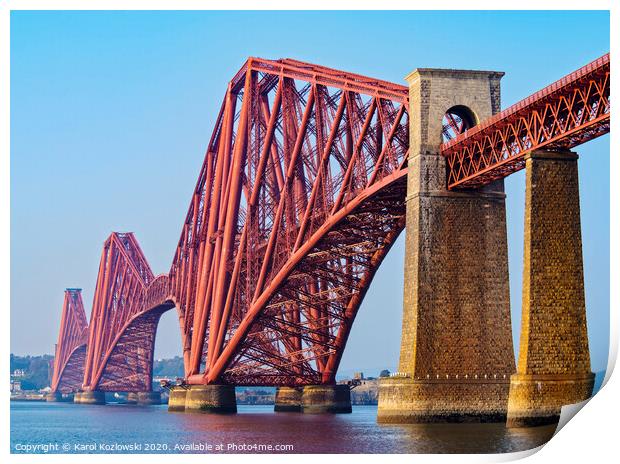 Queensferry Bridge Print by Karol Kozlowski