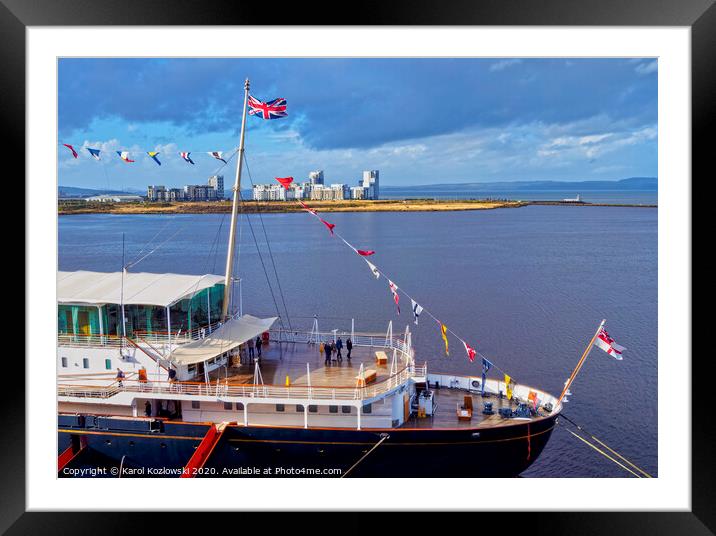 Royal Yacht Britannia Framed Mounted Print by Karol Kozlowski