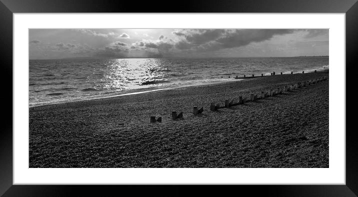 Beach at Hayling Island Hampshire  Framed Mounted Print by Philip Enticknap