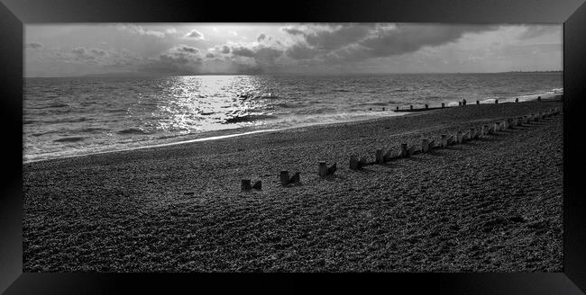 Beach at Hayling Island Hampshire  Framed Print by Philip Enticknap