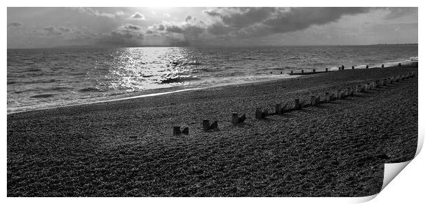 Beach at Hayling Island Hampshire  Print by Philip Enticknap