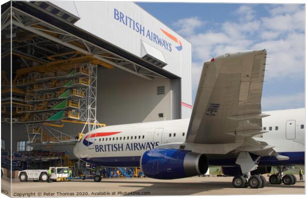 The Majestic British Airways 767 Canvas Print by Peter Thomas