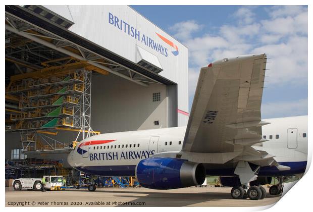The Majestic British Airways 767 Print by Peter Thomas