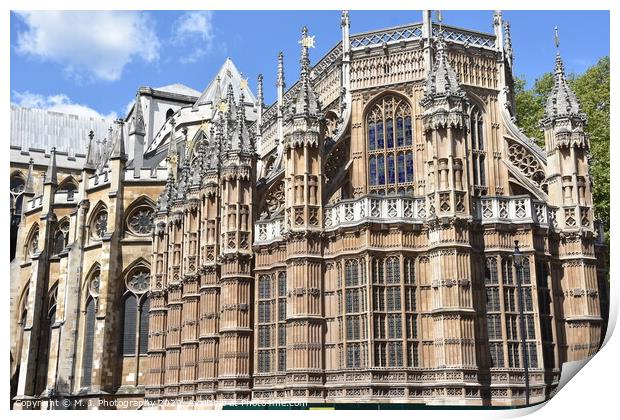 Westminster Abbey Print by M. J. Photography