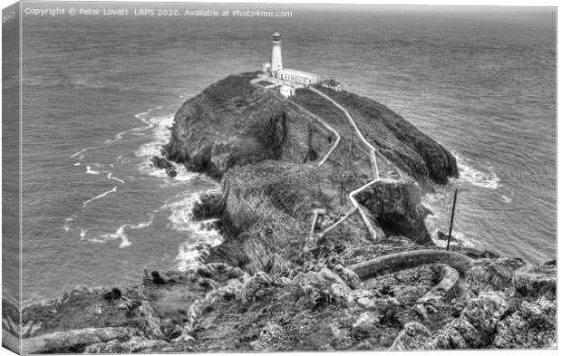 South Stack Lighthouse Canvas Print by Peter Lovatt  LRPS