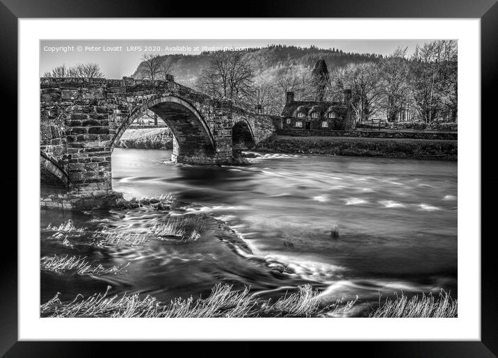 Pont Fawr, Llanrwst Framed Mounted Print by Peter Lovatt  LRPS