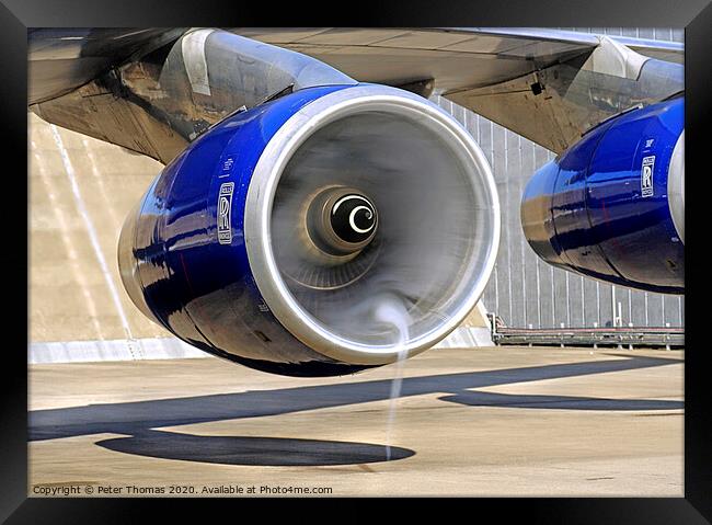 The Mighty Vortex of RB211 524G Framed Print by Peter Thomas