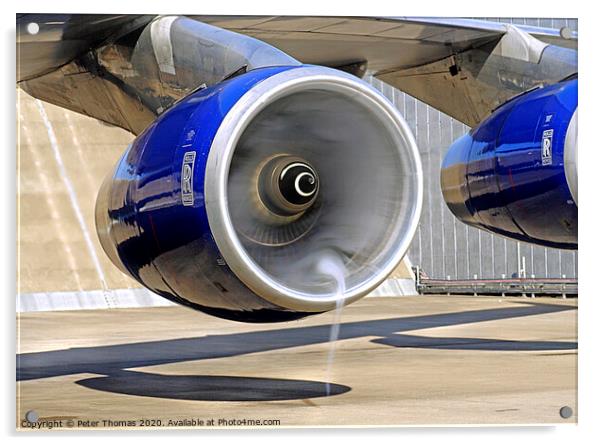 The Mighty Vortex of RB211 524G Acrylic by Peter Thomas