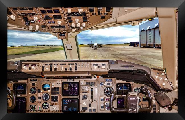 Majestic Views from the Flightdeck Framed Print by Peter Thomas