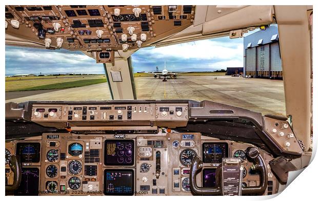 Majestic Views from the Flightdeck Print by Peter Thomas