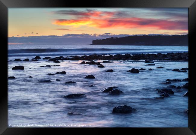 Coastal Sunset Framed Print by Heidi Stewart