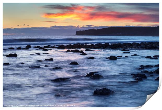 Coastal Sunset Print by Heidi Stewart