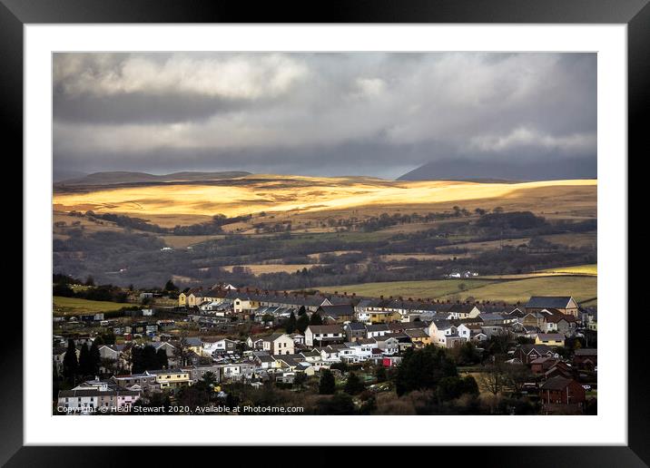 Cwmdare in the Welsh Valleys Framed Mounted Print by Heidi Stewart